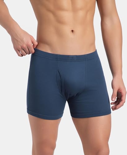 Image of Jockey 8008 Men Super Combed Cotton Rib Solid Boxer Brief with Ultrasoft and Durable Waistband (Pack of 2)