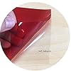 HOHOFILM Transparent Red Window Decal Film Self Adhesive Film Decorative Tint Sun Blocking Heat Control for Home&Buildings Glass,17.7"*78.7" #1