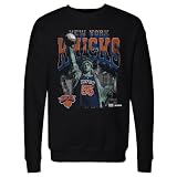 500 LEVEL Ariel Hukporti New York Knicks Statue Of Liberty Crewneck Sweatshirt (Black, Large)