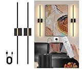 Coppia Applique LED da Parete Senza Fili 70CM, Lampade Ricaricabili USB con Telecomando e ...