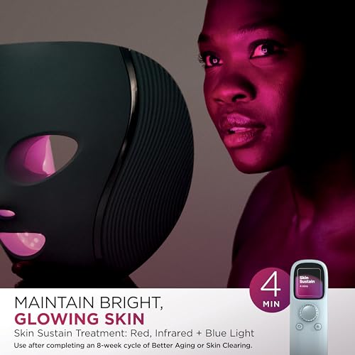 Shark CryoGlow LED Face Mask with Under-Eye Cooling, Anti-Ageing & Blemish Repair, Red & Blue LED, Infrared Light Therapy, USB-C, Remote Control, Storage Bag, Lilac Chill, FW312PL by Shark - Image 9