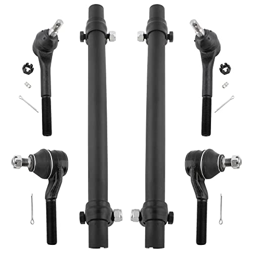 BOXI 6pcs Front Inner and Outer Tie Rod Ends with Adjusting Sleeves for Ford Crown Victoria 1995-2002 / for Lincoln Town Car 1995-2002 / for Mercury Grand Marquis 1995-2002 | ES3494 ES3495 ES3311