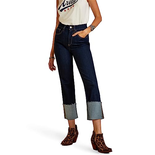 ARIAT Women's Ultra High Rise Jazmine Straight Crop Jean