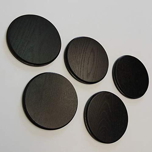5 targhette a cuneo, rotonde, scure, AF 17 cm, cinghiale selvatico