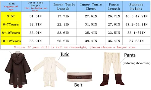 Togrop 4 Pcs Knight Costume For Kids Tunic Uniform Robe Pants Belt Outfit Boys Cosplay 6-7 Years #TOP6