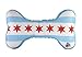 Chicago Flag Bone Dog Toy