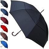 1) EIN STARKER GLASFASERRAHMEN - Unsere einzigartigen Regenschirme sind sehr WIDERSTANDSFÄHIG, da wir nur überlegene Komponenten verwenden und mit hochqualifizierten Technikern zusammenarbeiten. Auch bei sehr starken Windböen, erlaubt es unser Design dem Regenschirm zu 