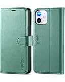 TUCCH Case for iPhone 12 Pro/iPhone 12, Flip Wallet PU Leather Magnetic Cover with RFID Blocking Car