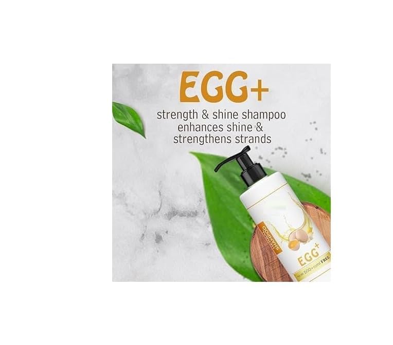 MM Egg Shampoo For Hair Growth | Egg & Banana Shampoo For Hair Loss | | Anti-Dandruff | Anti-Hair Fall | Ideal for Shiny, Healthy Hair | Organic And Natural - 550ml(18.6 Oz)