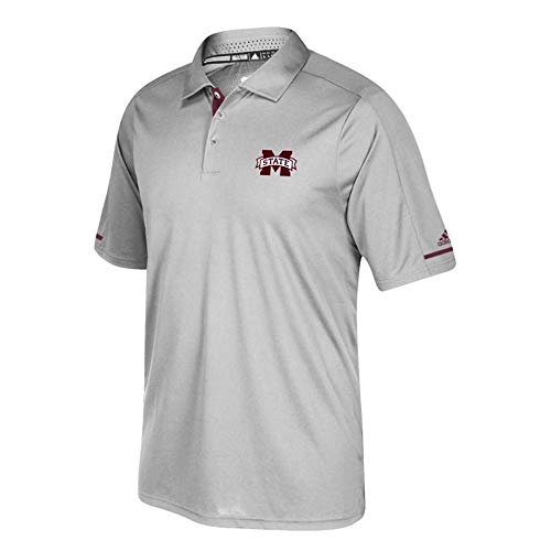adidas Mississippi State Bulldogs NCAA Men s 2017 Sideline Grey Climachill Polo Shirt (Small)