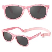 Beipegin Baby Sonnenbrille Jungen und Mädchen,Polarisierte UV400 Schutz Ultraviolette Sonnenbrillen mit Band Kindersonnenbrille für 0-24 Monate