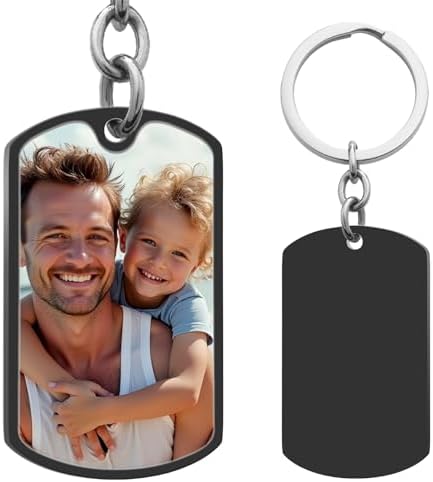 Custom Laser Engraved Picture  Keychain 