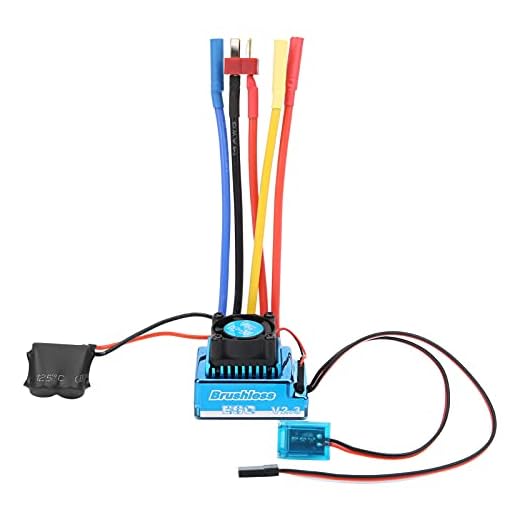 fuwinkr Brushless ESC Electric Speed Controller Waterproof Dustproof Brushless ESC Electronic Speed Controller for 1/10 RC Car Model(（60A）)