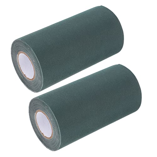 BESPORTBLE 2 Rollos Cinta De Costura De Hierba Cinta para Cesped Artificial Cinta para Coser Pasto Accesorios De Reparación De Jardinería En El Hogar Recubrimiento De Aluminio Dark Green