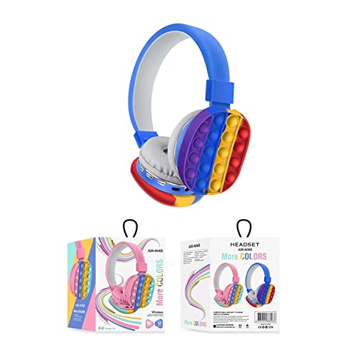 SONGIU Bluetooth On-Ear Hoofdtelefoon met Po-p Bubbles, Siliconen Push en Po-p Fidget Toy Hoofdtelefoon Kleurrijke… - Image 8