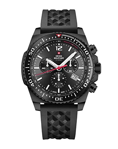 Montre chronographe pour homme Swiss Military SM34093.05 bracelet silicone et sangles