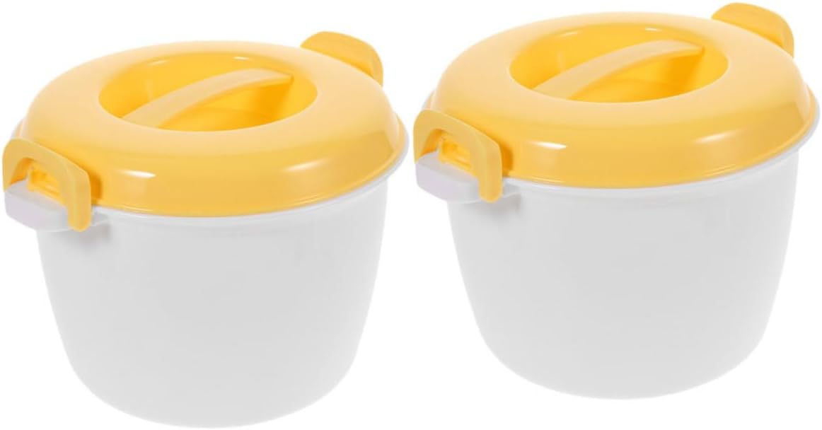 2pcs Rice Cooker for Microwave Insulated Lunch Box Thermal Rice Maker for Home Office