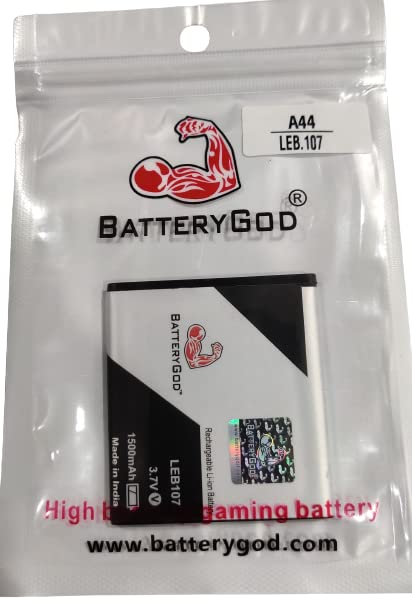 Image of diBri BATTERYGOD Full Capacity Proper 1500 mAh Battery for Lava A44 / LEB107 / LEB107 / LEB-107