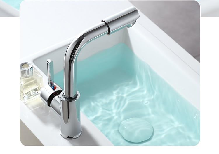 Robinet en métal argenté eau résistant à la haute pression pour vasque - 4