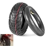 CMIYETO Scooter Tires 80/65-6 City Road Tire And 45° Inner Tube 10 Inches Motorcycle & Electric Scooter Tires Compatible With Apollo 2022 Explore Electric Scooter E-Bike 255x80 10x3.0 Tire
