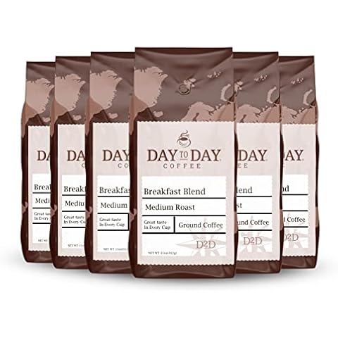 Day To Day Ground Coffee, Medium Roast, Breakfast Blend, 11 Ounce Bag (Pack of 6) Cover