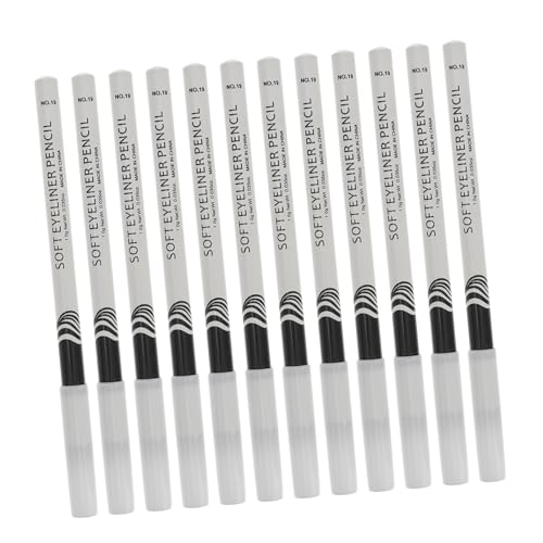 Veemoon 12 piezas Lápiz Delineador de Ojos Blanco Cosméticos para Maquillaje Resistente al Agua para Sombra de Ojos y Profesional