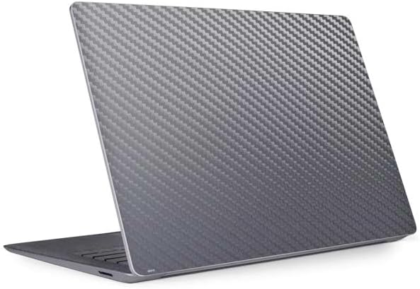 Skinit Decal Laptop Skin Compatible with Surface Laptop 3 13.5in - Silver Carbon Fiber Specialty Texture Material Design