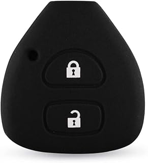YFCTLM Silicone Cover Holder For Toyota YARIS AURIS Remote Key Protector Case 2 Buttons For toyota sienna 2011 2005 2006 2007 2008 (Number of Buttons : Black)