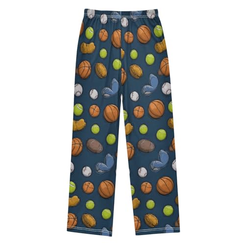 Cartoon Sports Balls Lounge Pajama Pants Soft PJ Bottoms for Sleepwear Ages 6-14 Years2