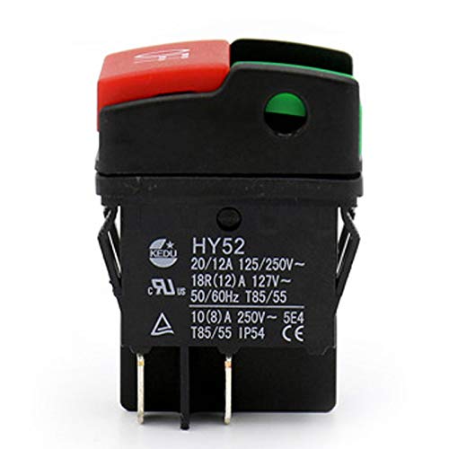 Interrupteur bouton-poussoir HY52 125V 250V pour équiper votre salle des machines