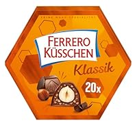 Ferrero Küsschen Klassik – Pralinen-Geschenk zum Muttertag, Vatertag – Knackig geröstete Haselnuss umhüllt von feiner Schokolade – Muttertagsgeschenk, Mitbringsel – 1 Packung à 20 Einzelpralinen