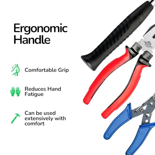 Image of 5-in-1 Hand Tool Kit - Combination Plier, Wire Stripper, Claw Hammer, Line Tester & 2-in-1 Screwdriver Set for Electricians & Home Use