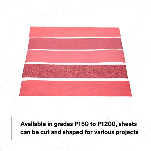 Image of 3M Stikit Red Abrasive Sheet Roll, 01687, No Hole, 2-3 /4 in x 25 yd, 120+ Grade, Automotive Sanding Roll Sandpaper for Coating Removal, Body Repair, Auto Sanding