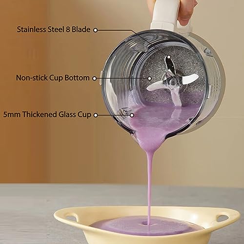 Joydeem JD-J03 Quiet Cooking Blender with Soundproof Shield, Silent Hot Cold Blender for Soy Milk & Juice, 8-Speed and Temperature Control, 12H Preset, 1100ml, White - Thumbnail 4