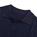 Girls Short Sleeve Polo Shirt Summer Knit School Uniform Blouse V Neck Cable Pullover Sweater Tops 11-12 Years Navy Blue