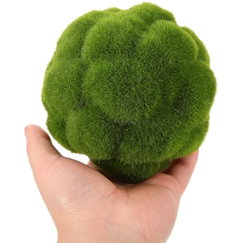 HOLIDYOYO 2pcs Fake Rocks Artificial Plant Boxwood Topiary Ball Ornament Decorative Faux Boxwood Balls Plant for Backyard Porch Patio Wedding Garden