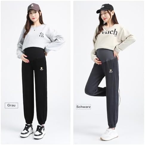 Umstandshose Bootcut Schwarz - Verstellbare Taille Für Schwangerschaft