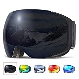 kinder skihelm mit brille Korrekturbrillen- und helmkompatibel - OTG-Design (over the glasses), mit dem Sie Ihre eigene normale Brille unter der Brille verwenden können. Der extralange, elastische Riemen ist an Auslegern angebracht, die für eine optimale Helmintegration sorgen. Funktioniert mit allen Ski- und Snowboard-Helmen.
