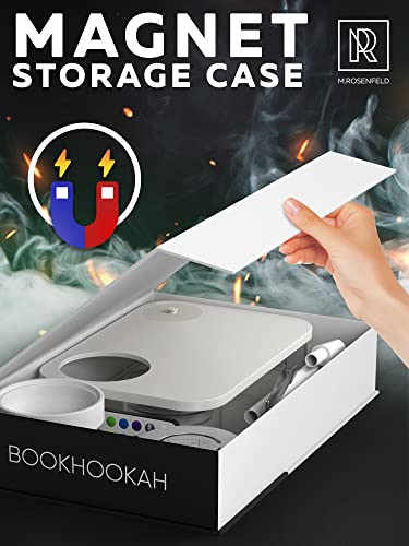 M. Rosenfeld Portable Hookah Set With Everything And Case - Premium White Small Hookah Set For Travel Flat Hookah Box Hookah Set With Charcoal Holder & Coal Cover- Travel Hookah Set With Everything #TOP3