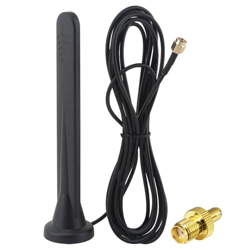 Kaunosta 5G LTE Antenna 4G Omnidirectional Signal Amplifier SMA TS9 Connector 15Dbi High Gain External Magnetic Base Antenna with 3M Cable for 3G/4G/5G/GSM/GPRS Router IoT Gateway Smart Home