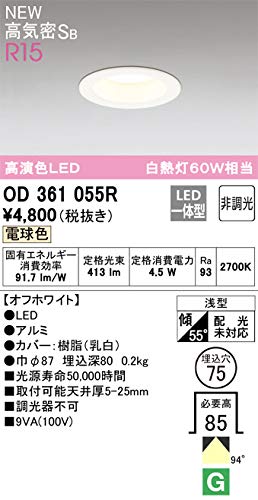 Amazon.co.jp: オーデリック ダウンライト 【OD361055R】【OD 361 055R 