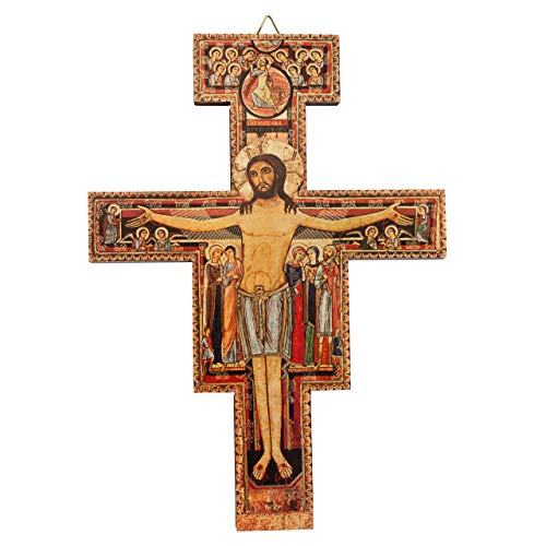 Herramientas Automotrices, Video On Demand Cruz de San Damiano | Cruz de pared | Hermosa decoración católica para el hogar y la oficina | Gran primera comunión, confirmación o regalo de boda | Cruz...