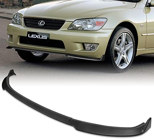 3PCS Front Bumper Lip Kit fit for Compatible with 2001-2005 Lexus IS300, STP-Style Splitter Trim Protection Spoiler, Air-Dam-Chin-Diffuser (Unpainted Matt Black)