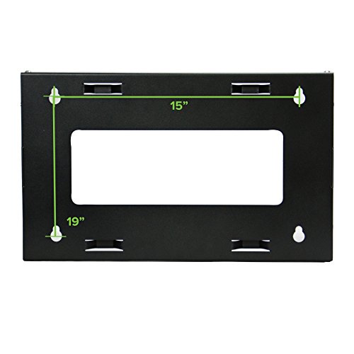 Image of NavePoint 12U Patch Panel Bracket Wall Mount Patch Panel Rack for 19 inch Networking Equipment - Expandable Mounting Depth 9.5 inch to 15.5 inch 4U IT Rack 40lbs Weight Capacity Pre-Assembled