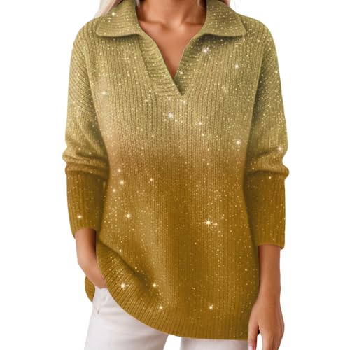 Pull à paillettes femme pull en tricot col rond costume de carnaval disco
