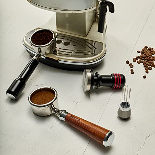 Icofer 58Mm Espresso Tamper Professional Barista Calibrated Coffee Tamper With 30Lbs Spring Loaded, Stainless Steel Flat Base Tamper Compatible With Espresso Machine Rancilio,Gaggia Portafilter #TOP3