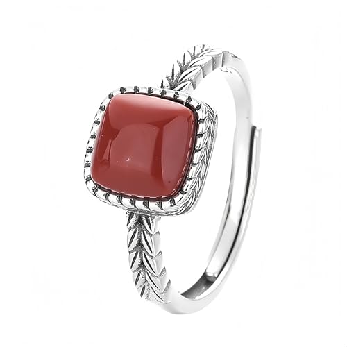 Bague femme argent et agate rouge avec son coffret cadeau : le présent idéal à offrir