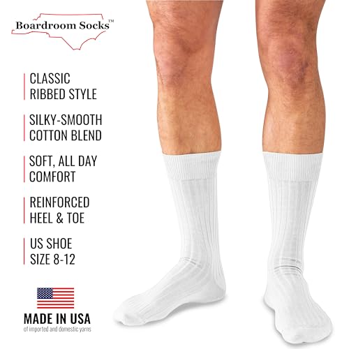 Cotton Dress Socks for Men – Comfortable Men’s Executive Socks – Classic Mid-Calf Dress Socks by Boardroom Socks2