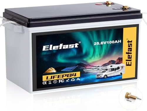 Litime 24V 100Ah LiFePO4 Battery 25.6 Volt Deep Cycle