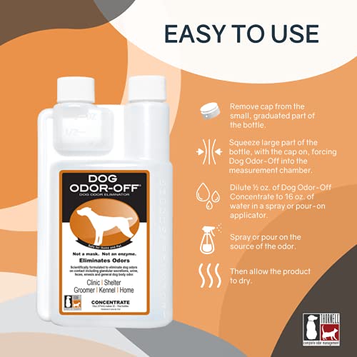 Image of Thornell Dog Odor-Off Concentrate, Pet Smell Odor Eliminator for Dog Urine, Feces Odors, Pet Odor Eliminator Concentrate, Pet Urine Odor (16 oz) (Pack of 2)